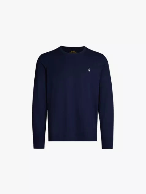 Crewneck long-sleeved cotton-jersey T-shirt