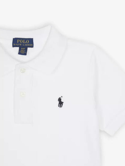 Logo-embroidered cotton polo shirt 2-14 years