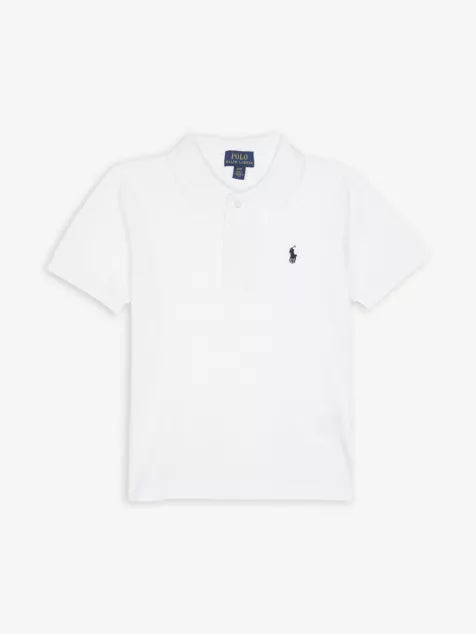 Logo-embroidered cotton polo shirt 2-14 years