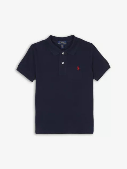 Logo-embroidered cotton polo shirt 2-14 years