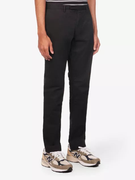 Belted tapered stretch slim-fit stretch-cotton chino trousers