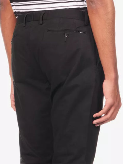 Belted tapered stretch slim-fit stretch-cotton chino trousers