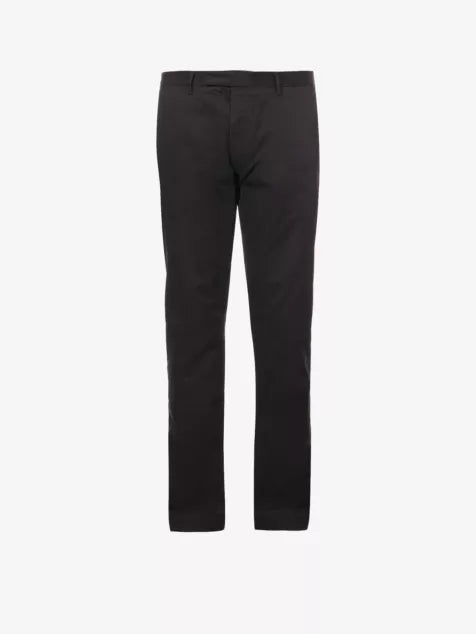 Belted tapered stretch slim-fit stretch-cotton chino trousers