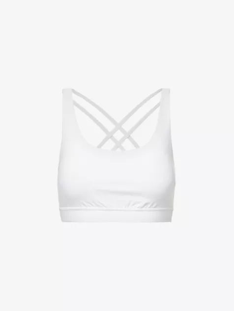 Energy stretch-woven sports bra