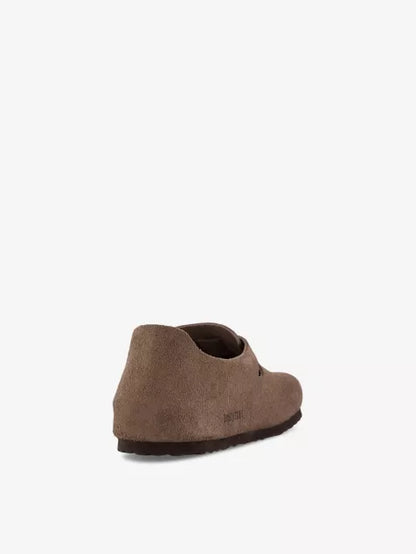 London raised-heel suede shoes