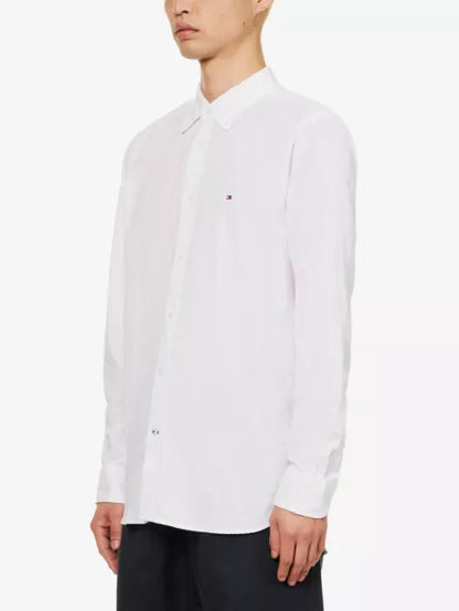 Core logo-embroidered regular-fit cotton-poplin shirt