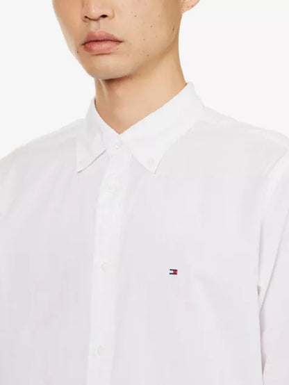 Core logo-embroidered regular-fit cotton-poplin shirt