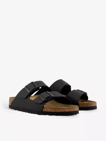 Arizona two-strap faux-leather sandals