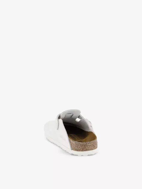 Boston clog buckled suede mules