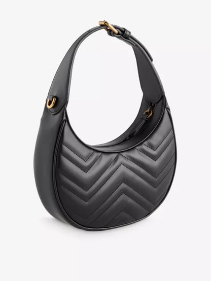 Half Moon Marmont mini leather shoulder bag