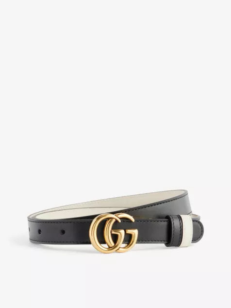 Double G reversible leather belt