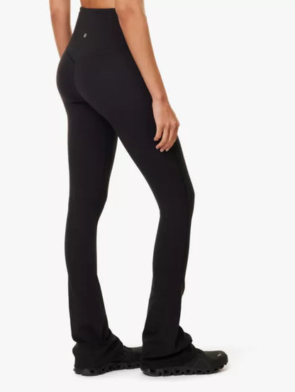 Align brand-print flared-leg stretch-woven leggings