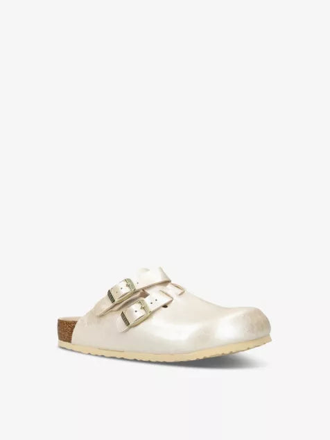 Kay metallic faux-leather clogs