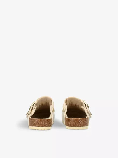 Kay metallic faux-leather clogs