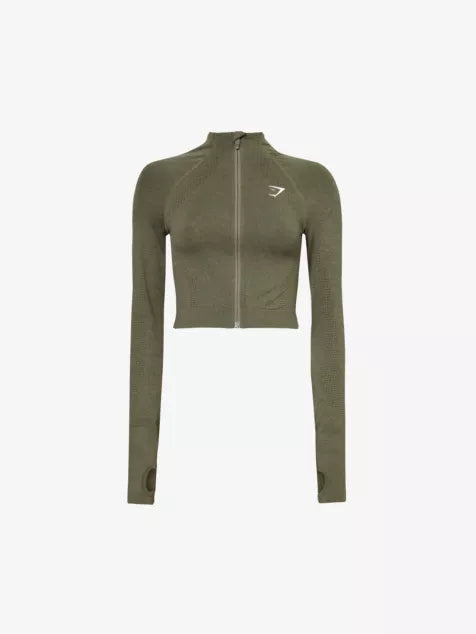 Vital Seamless 2.0 stretch-jersey zipped jacket