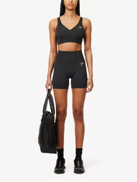 Vital fitted stretch-woven sports bra