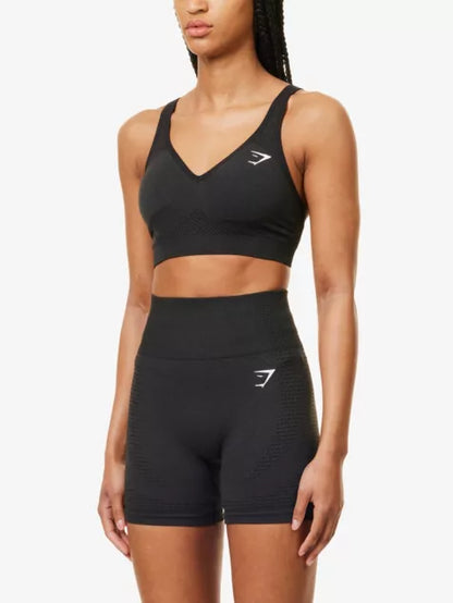 Vital fitted stretch-woven sports bra