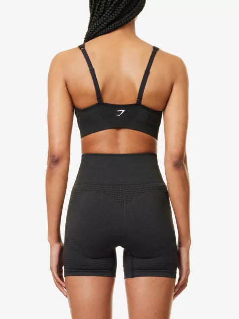 Vital fitted stretch-woven sports bra