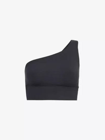 Align asymmetric-shoulder stretch-woven bra