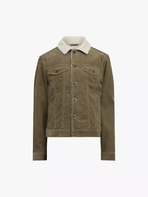 Westy faux-sherpa lined organic-cotton corduroy jacket