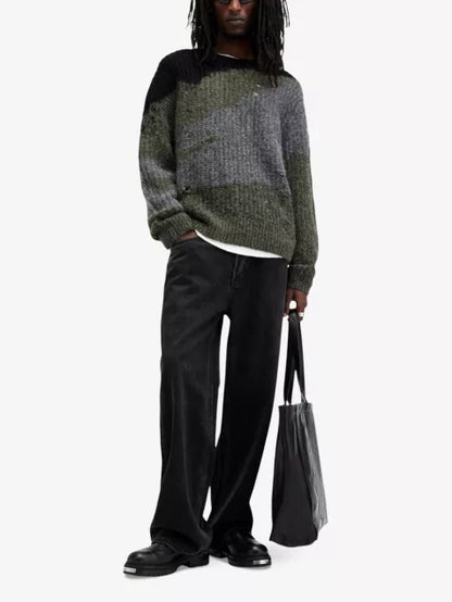 Sur oversized crewneck wool-blend knitted jumper