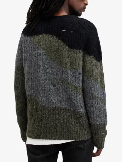 Sur oversized crewneck wool-blend knitted jumper