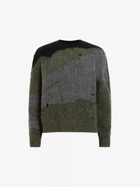 Sur oversized crewneck wool-blend knitted jumper