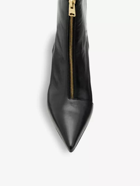 Natasha zip-up heeled leather ankle boots