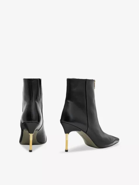 Natasha zip-up heeled leather ankle boots