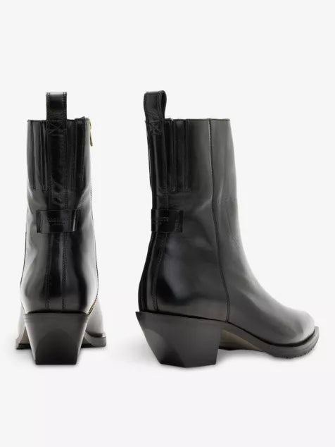 Lively zip-up leather ankle boots