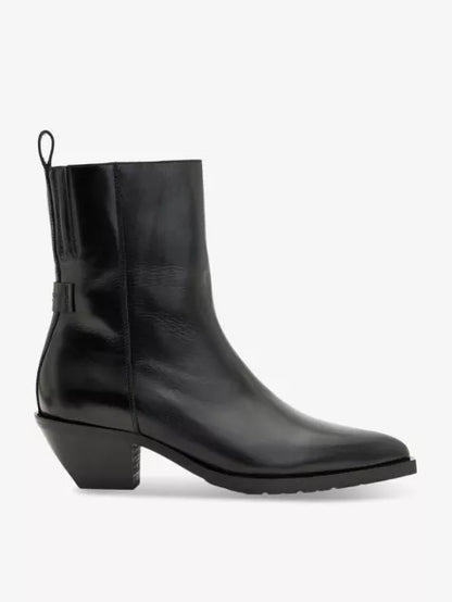 Lively zip-up leather ankle boots