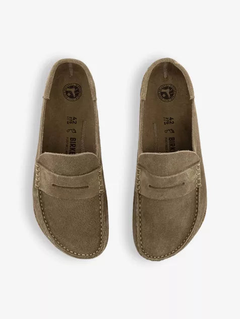 Naples contrast-stitch suede clogs