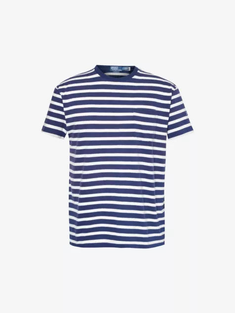 Stripe-pattern classic-fit cotton-jersey T-shirt