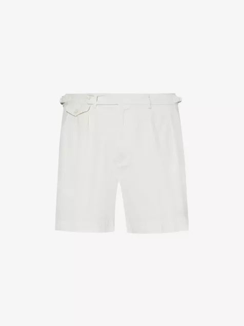 Featherwight slim-fit mid-rise cotton shorts