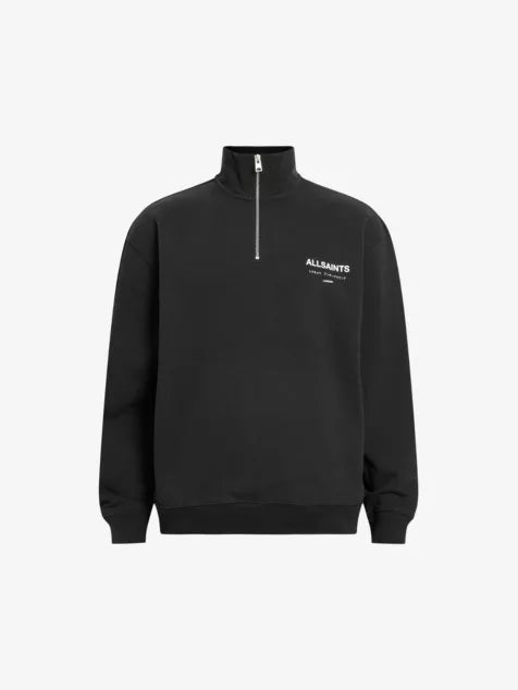 Underground logo-print half-zip organic-cotton sweatshirt