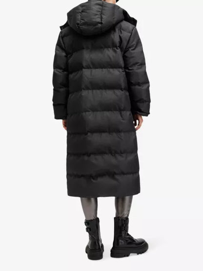 Allana funnel-neck hooded shell puffer jacket