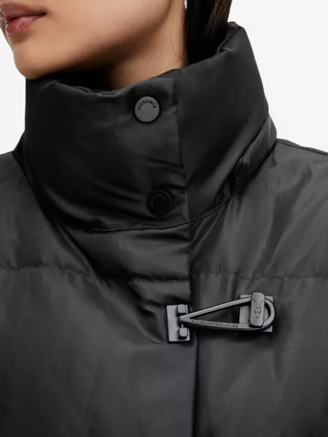 Allana funnel-neck hooded shell puffer jacket