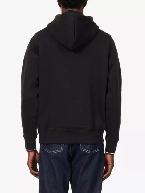 Logo-embossed regular-fit cotton-blend hoody