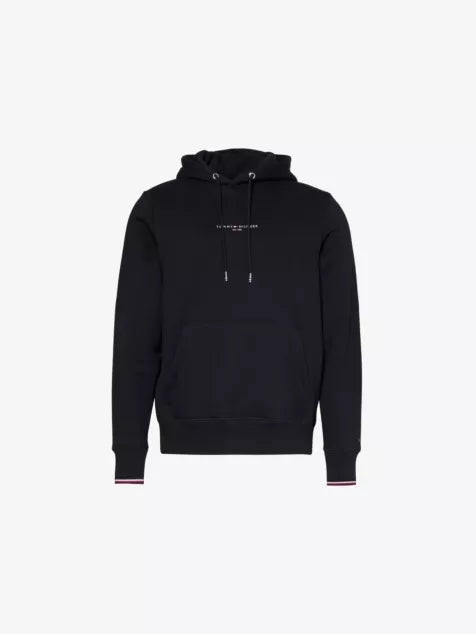 Logo-embossed regular-fit cotton-blend hoody