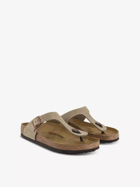 Gizeh toe-post flat leather sandals