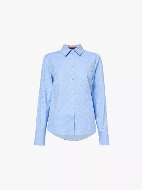 GG-jacquard regular-fit cotton-jacquard shirt