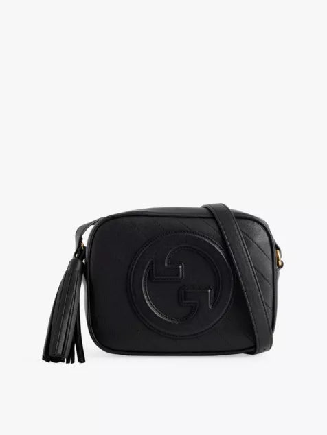 Blondie branded leather cross-body bag