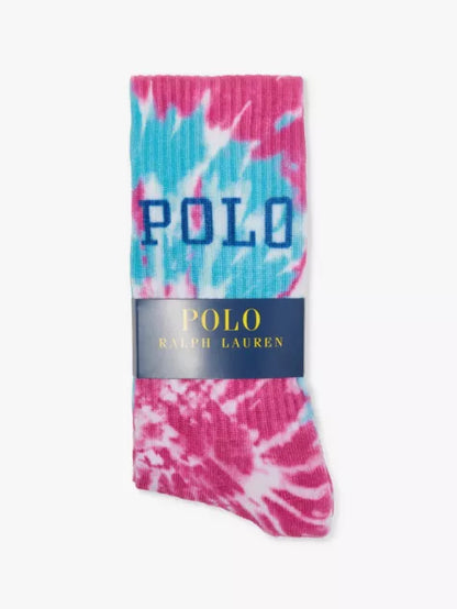 Tie-dye knitted socks