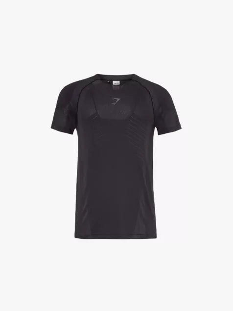 Apex Seamless brand print woven slim fit T-shirt