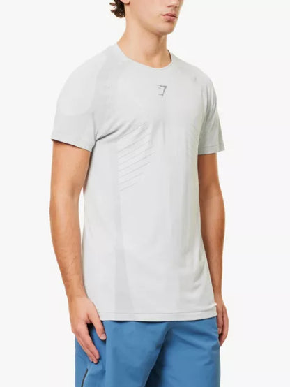 Apex Seamless brand print woven slim fit T-shirt