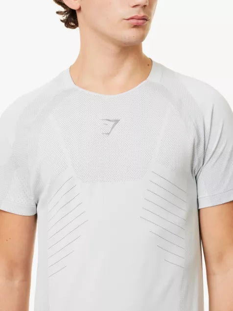 Apex Seamless brand print woven slim fit T-shirt