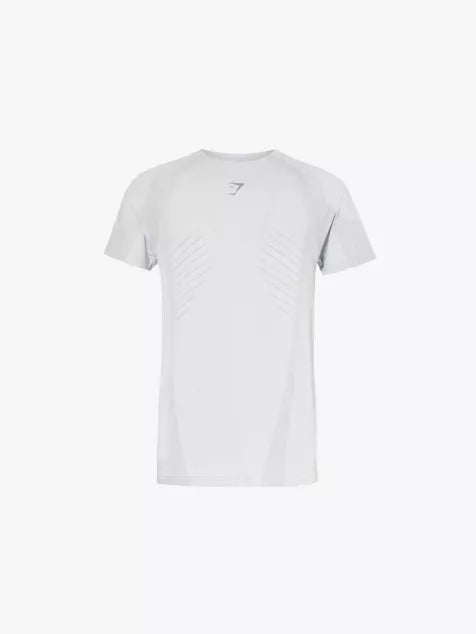 Apex Seamless brand print woven slim fit T-shirt