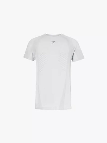 Apex Seamless brand print woven slim fit T-shirt