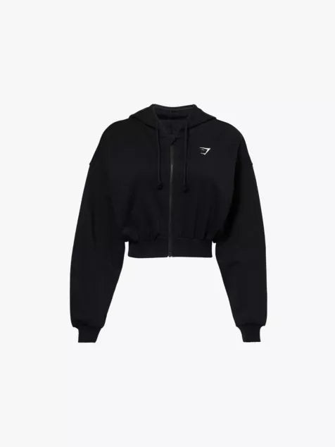 Power Midi Zip oversized-fit cotton-jersey hoody