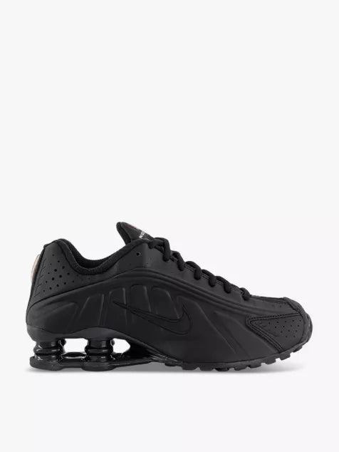 Shox R4 leather and mesh mid-top trainers